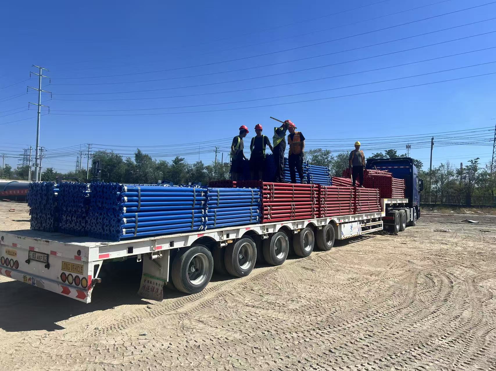 八月份交往中亚200吨钢支撑订单